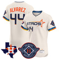 H.Astros #44 Yordan Alvarez Player Cream City Connect Texas Patch Vapor Premier Limited Elite Home Jdoa Stitched Jerseys