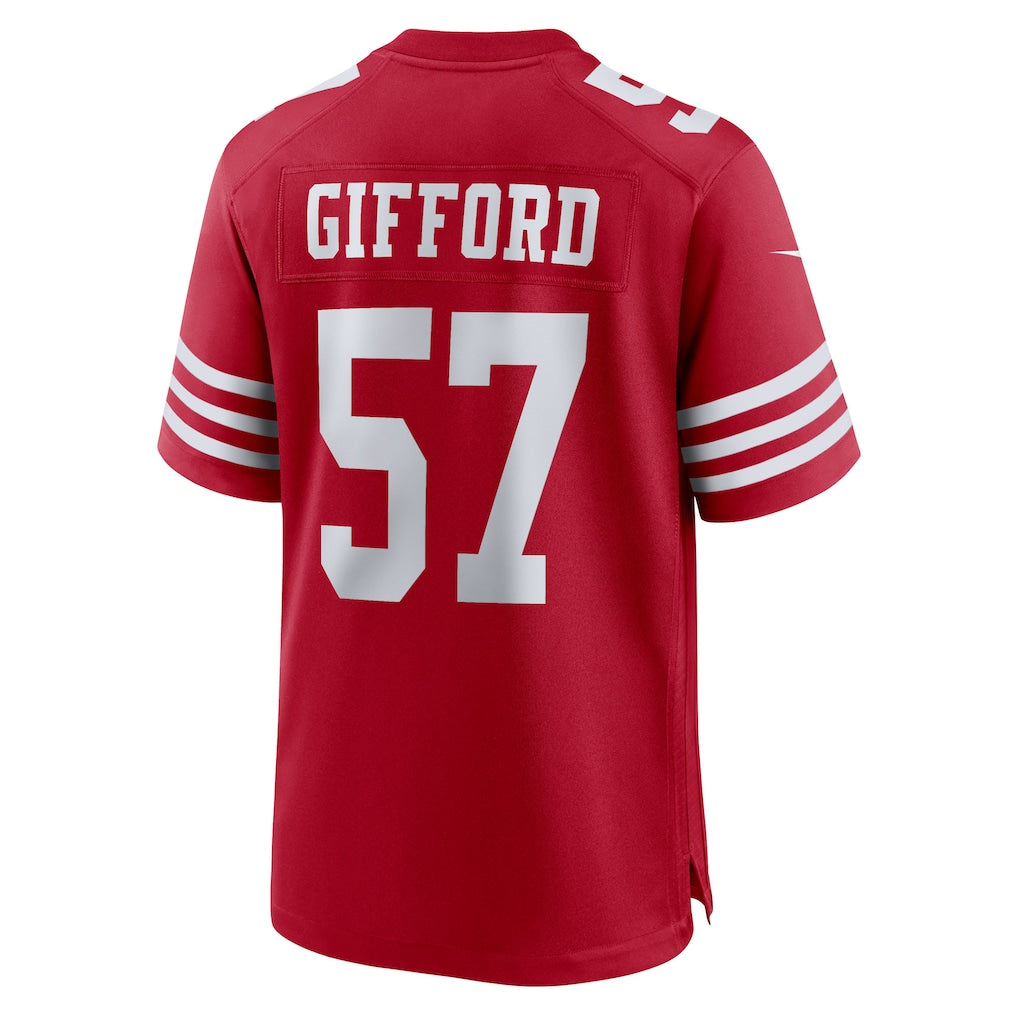 Jdoa SF.49ers #57 Luke Gifford Scarlet Team Game Jersey