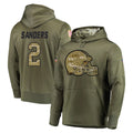 C.Browns #2 Shedeur Sanders Player Olive Salute to Service Pullover Hoodies Home Game Jdoa Stitched Jerseys