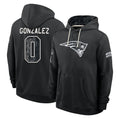 NE.Patriots #0 Christian Gonzalez Player 2026 Black Logo Pullover Hoodies Limited Game Jdoa Stitched Jerseys