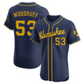 M.Brewers #53 Brandon Woodruff Player Navy Home Limited Elite Jdoa Stitched Jerseys