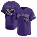 C.Rockies #22 Mickey Moniak Player Purple Limited Home Jdoa Stitched Jerseys