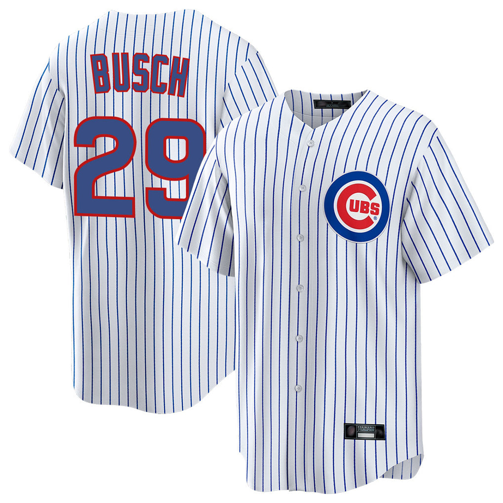 C.Cubs #29 Michael Busch Player White Game Home Jdoa Stitched Jerseys