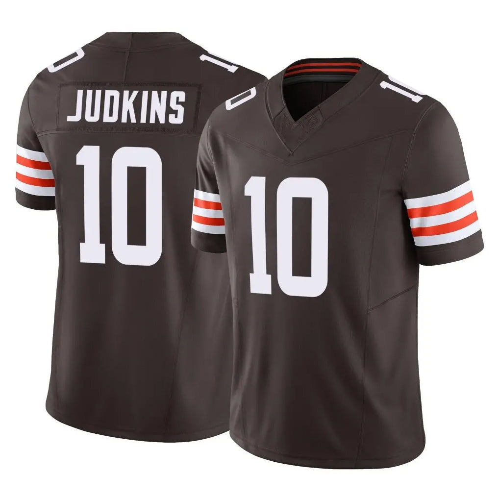 C.Browns #10 Quinshon Judkins Player Brown Vapor F.U.S.E. Limited Home Game Jdoa Stitched Jerseys
