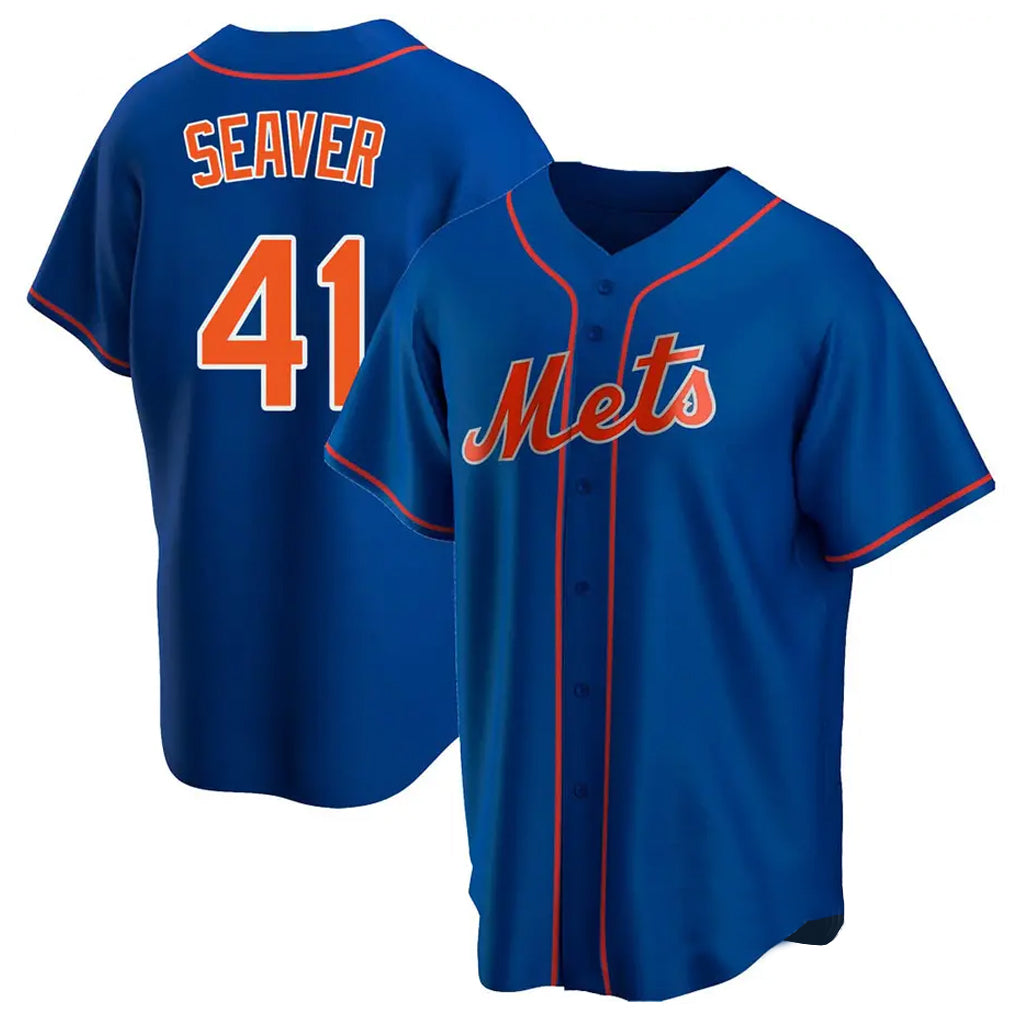 NY.Mets #41 Tom Seaver Player Royal Home Game Jdoa Stitched Jerseys