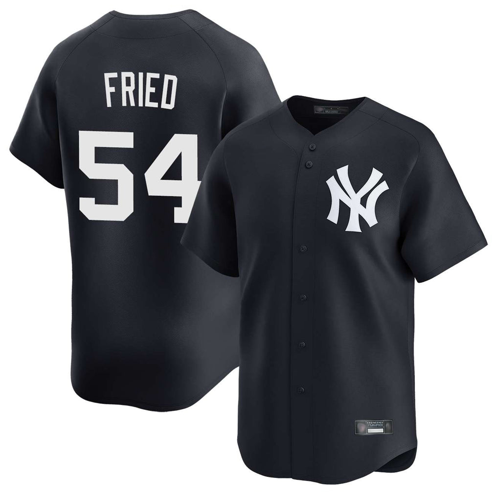 NY.Yankees #54 Max Fried Player Navy Limited Game Jdoa Stitched Jerseys