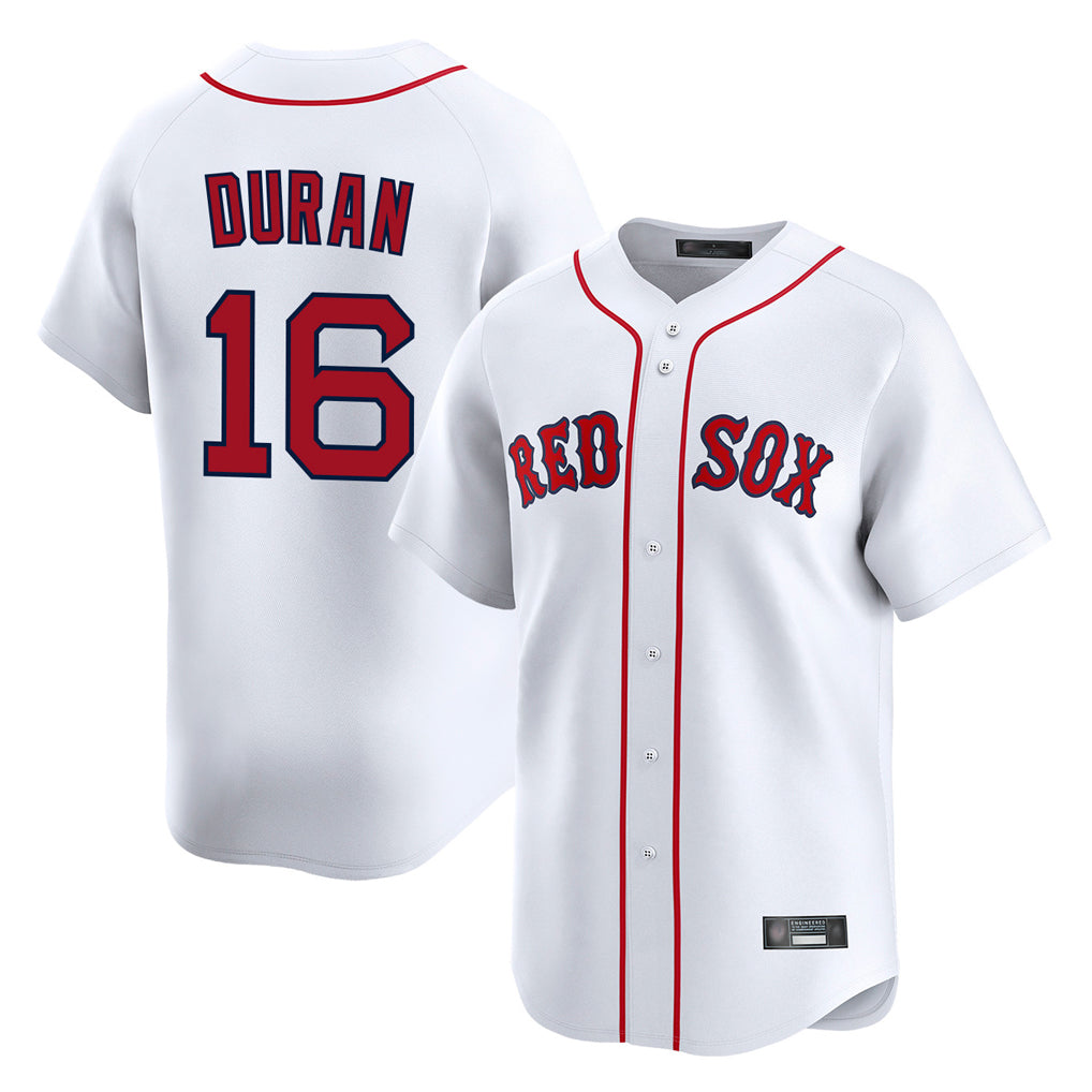 B.Red Sox #16 Jarren Duran Player White Limited Home Game Jdoa Stitched Jerseys