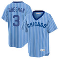 C.Cubs #3 Alex Bregman Player Blue T-shirt Cooperstown Collection Limited Jdoa Stitched Jerseys