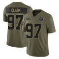 D.Cowboys #97 Kenny Clark Player Olive 2025 Salute to Service Limited Home Game Jdoa Stitched Jerseys