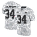 D.Cowboys #34 Jalen Thompson Player Arctic Camo Salute to Service Limited Home Game Jdoa Stitched Jerseys
