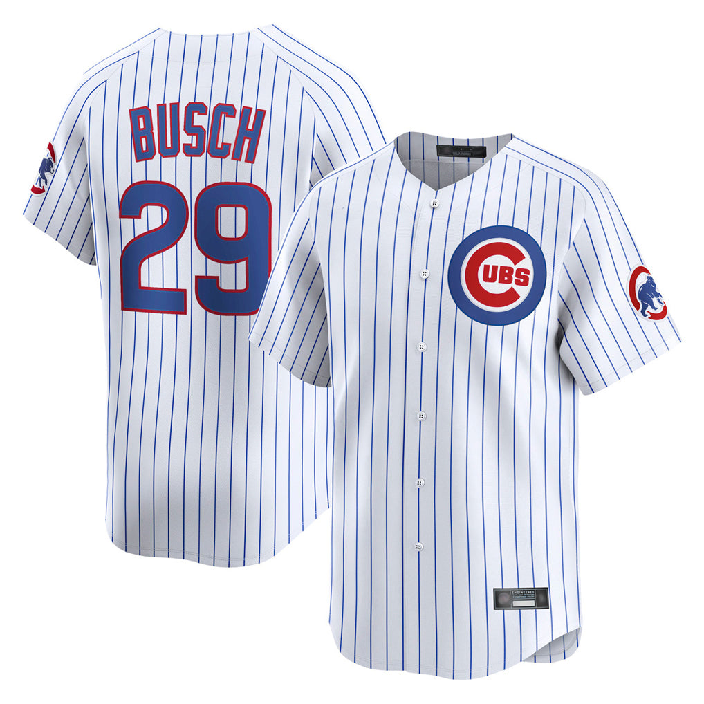 C.Cubs #29 Michael Busch Player White Limited Home Game Jdoa Stitched Jerseys