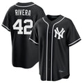 NY.Yankees #42 Mariano Rivera Player Black Out Game Home Jdoa Stitched Jerseys