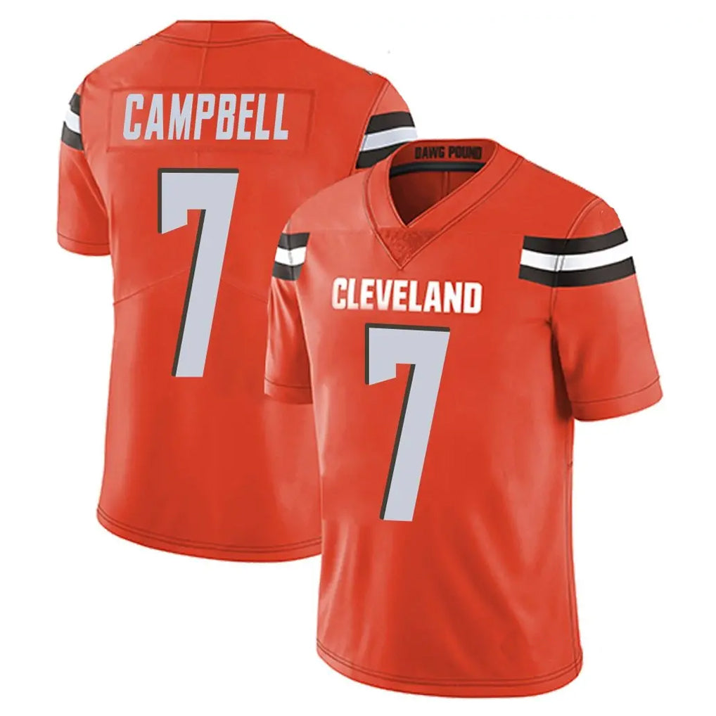 C.Browns #7 Tyson Campbell Player Orange Alternate Vapor Untouchable Limited Home Game Jdoa Stitched Jerseys