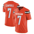 C.Browns #7 Tyson Campbell Player Orange Alternate Vapor Untouchable Limited Home Game Jdoa Stitched Jerseys