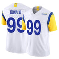 LA.Rams #99 Aaron Donald Player White Limited Vapor F.U.S.E. Home Game Jdoa Stitched Jerseys