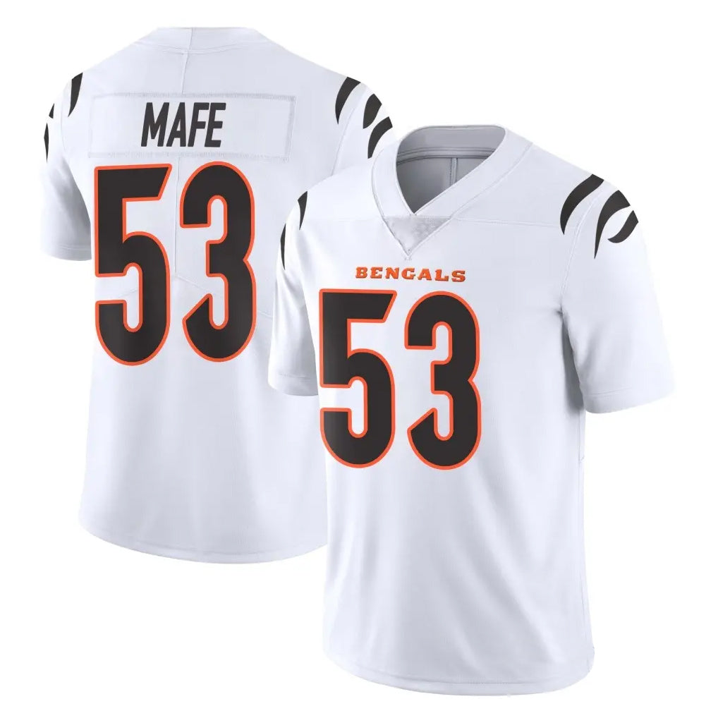 C.Bengals #53 Boye Mafe Player White Vapor Untouchable Limited Home Game Jdoa Stitched Jerseys