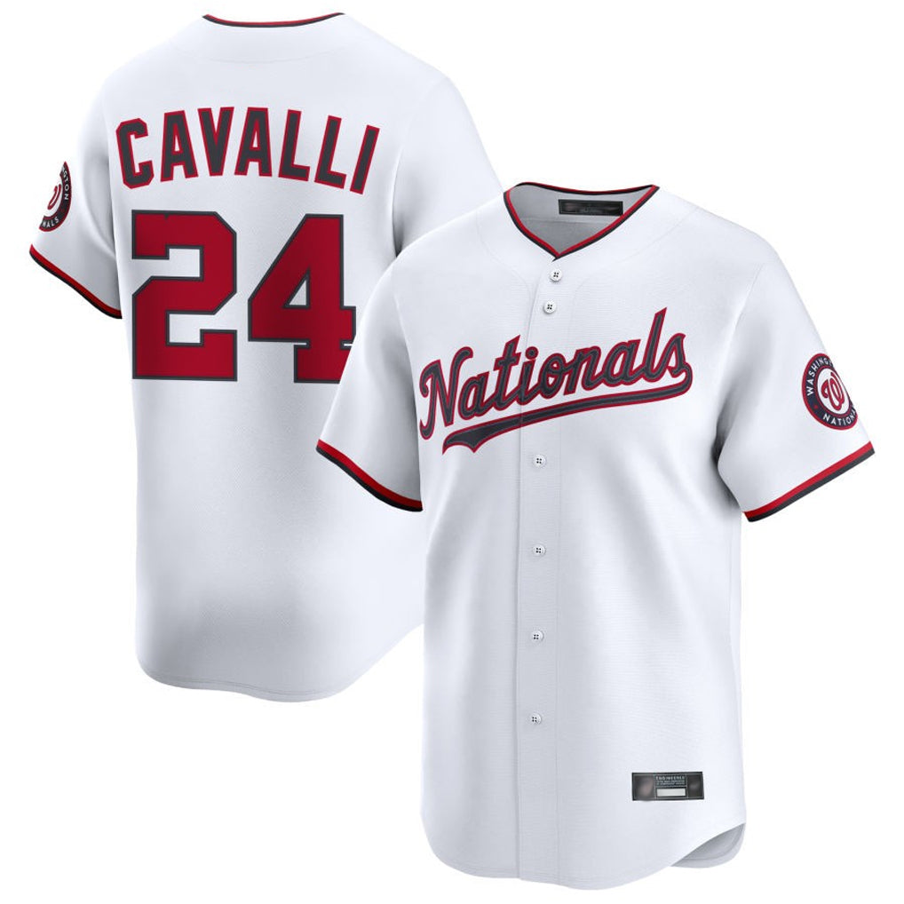 W.Nationals #24 Cade Cavalli Player White Limited Jdoa Stitched Jerseys