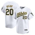 Athletics #20 Zack Gelof Player White Limited Home Game Jdoa Stitched Jerseys