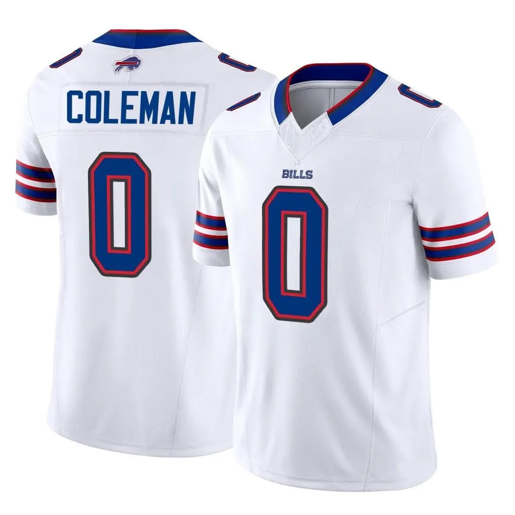 B.Bills #0 Keon Coleman Player White Vapor F.U.S.E. Jersey Limited Home Game Jdoa Stitched Jerseys