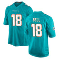 M.Dolphins #18 Chris Bell Player Aqua Home Game Jdoa Stitched Jerseys