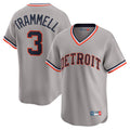 D.Tigers #3 Alan Trammell Player Gray Cooperstown T-shirt Home Game Jdoa Stitched Jerseys