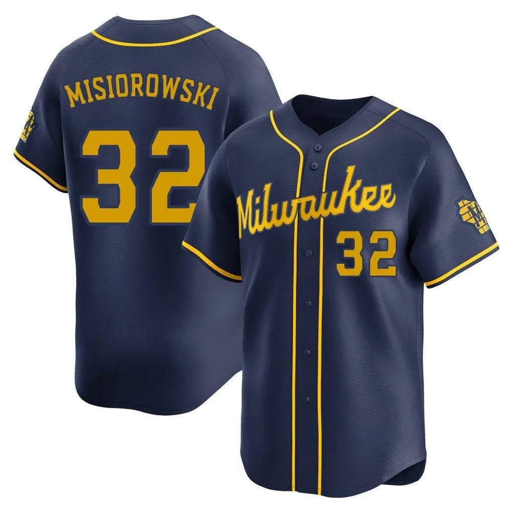 M.Brewers #32 Jacob Misiorowski Player Navy Home Limited Jdoa Stitched Jerseys