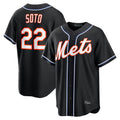 NY.Mets #22 Juan Soto Player Black Fashion Out Game Jdoa Stitched Jerseys