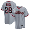 C.Guardians #28 Tanner Bibee Player Gray Home Game Jdoa Stitched Jerseys