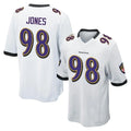 B.Ravens #98 Travis Jones Player White Home Game Jdoa Stitched Jerseys