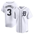 D.Tigers #3 Alan Trammell Player White Home Limited Jdoa Stitched Jerseys