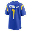 Jdoa LA.Rams #1 Emmanuel Forbes Jr. Royal Team Game Jersey
