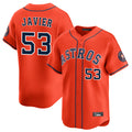 H.Astros #53 Cristian Javier Player Orange Home Limited Jdoa Stitched Jerseys