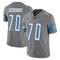 D.Lions #70 Juice Scruggs Player Gray Vapor Untouchable Limited Home Game Jdoa Stitched Jerseys