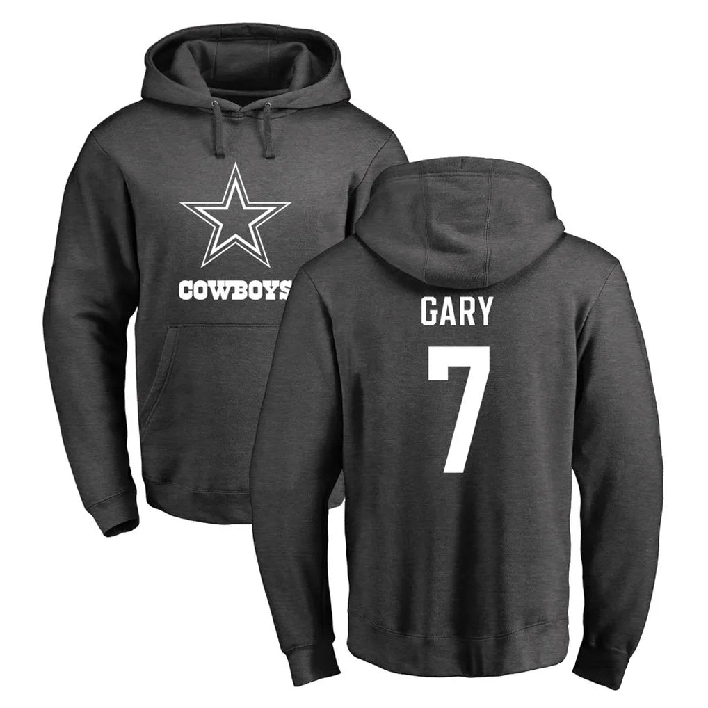D.Cowboys #7 Rashan Gary Player Ash One Color Pullover Hoodie Limited Jdoa Stitched Jerseys