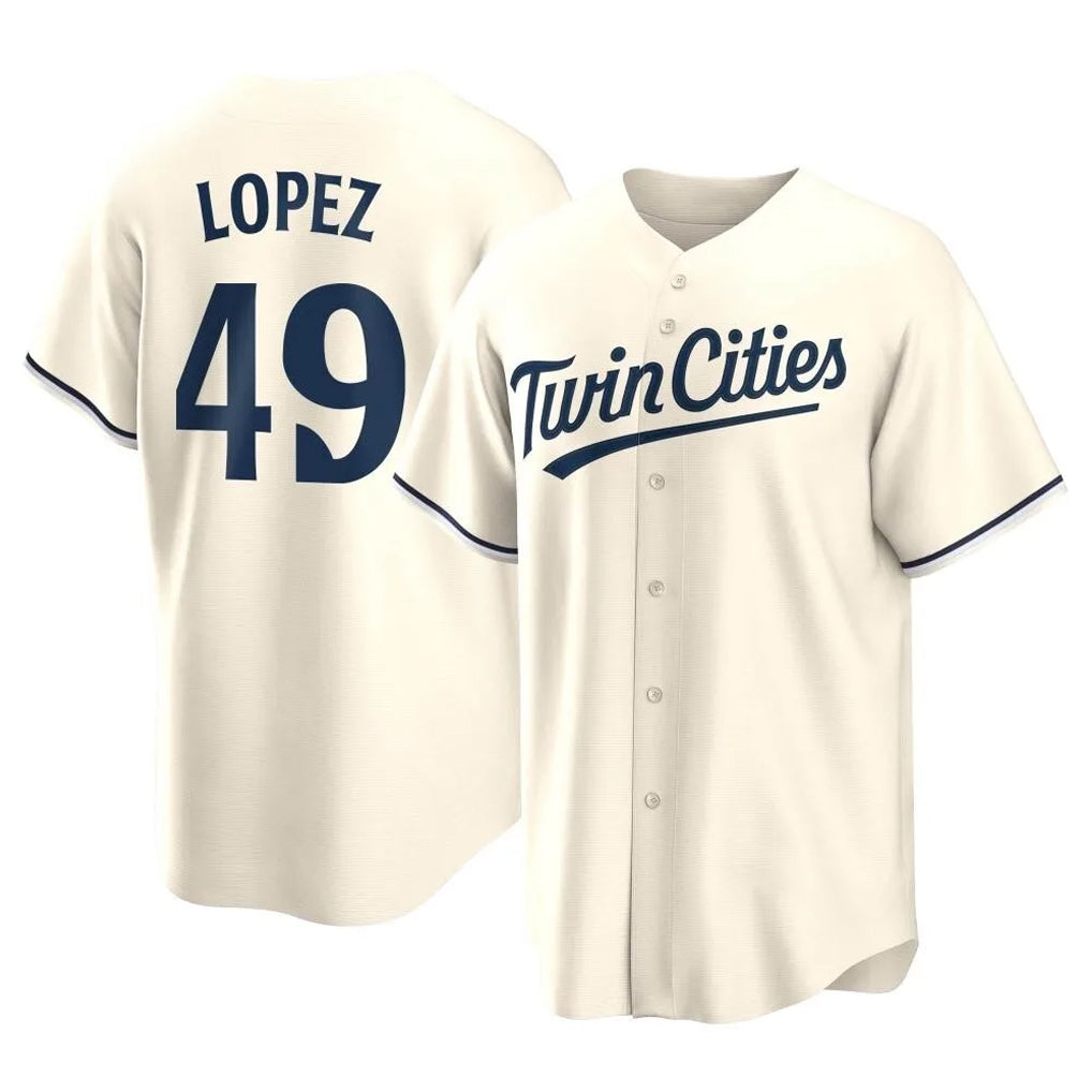 M.Twins #49 Pablo Lopez Player Cream Game Limited Home Jdoa Stitched Jerseys