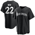 S.Mariners #22 Bryan Woo Player Black Home Limited Jdoa Stitched Jerseys