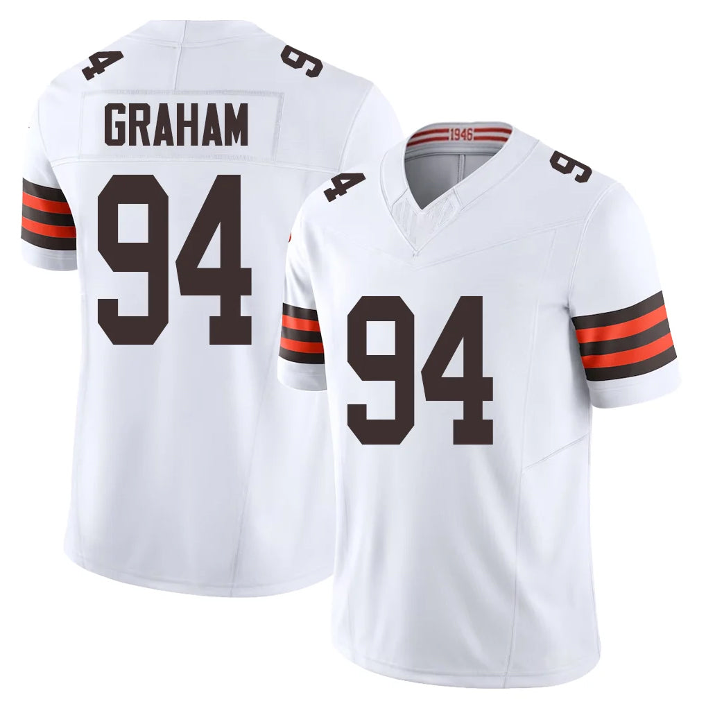 C.Browns #94 Mason Graham Player White Vapor F.U.S.E. Limited Home Game Jdoa Stitched Jerseys