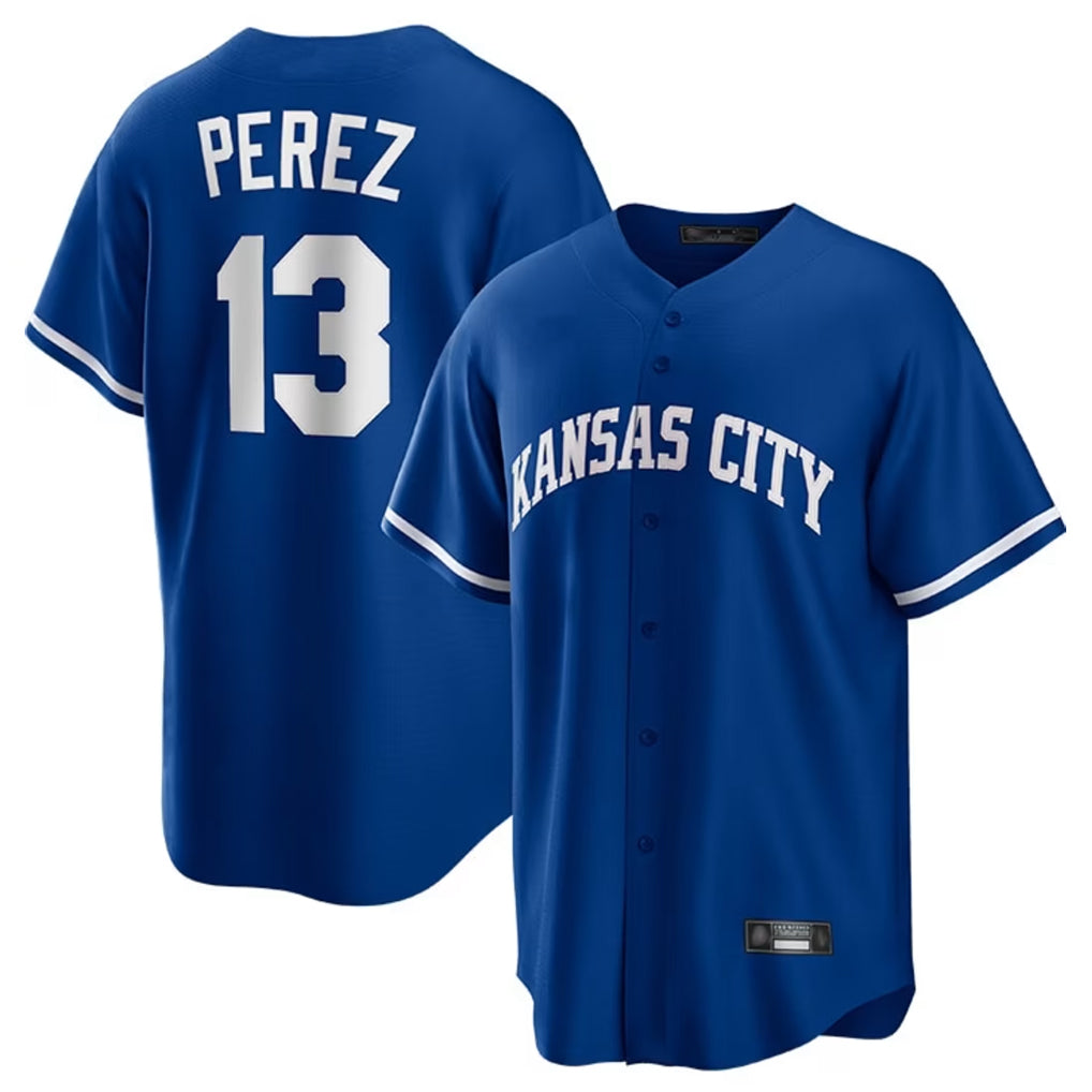 KC.Royals #13 Salvador Perez Player Royal Game Home Jdoa Stitched Jerseys