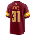 Jdoa W.Commanders #31 Jonathan Jones Burgundy Team Game Jersey