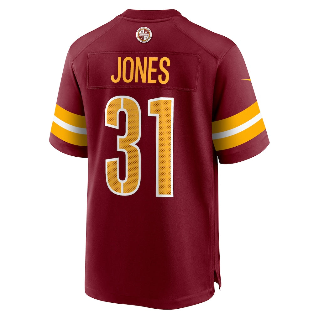 Jdoa W.Commanders #31 Jonathan Jones Burgundy Team Game Jersey