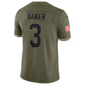 A.Cardinals #3 Budda Baker Player Olive Salute To Service Limited Jdoa Stitched Jerseys