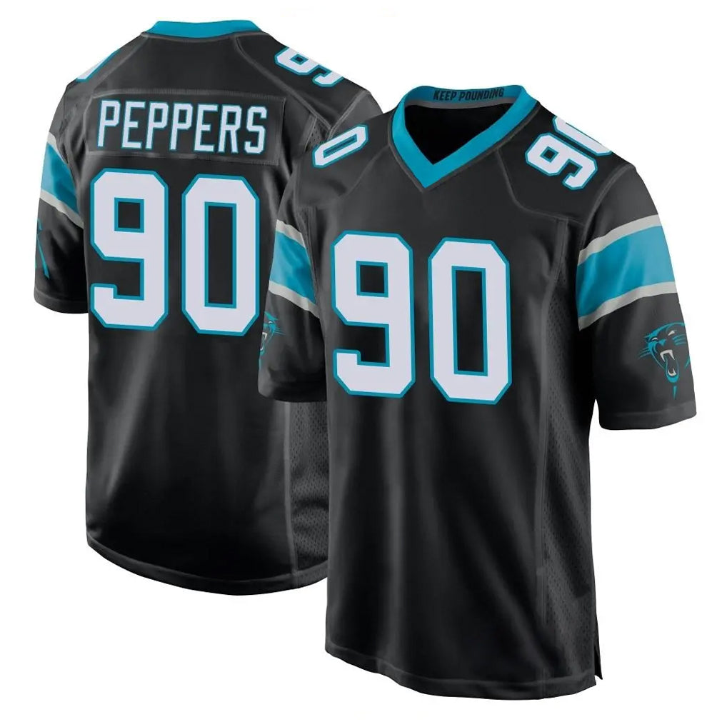 C.Panthers #90 Julius Peppers Player Black Game Jdoa Stitched Jerseys