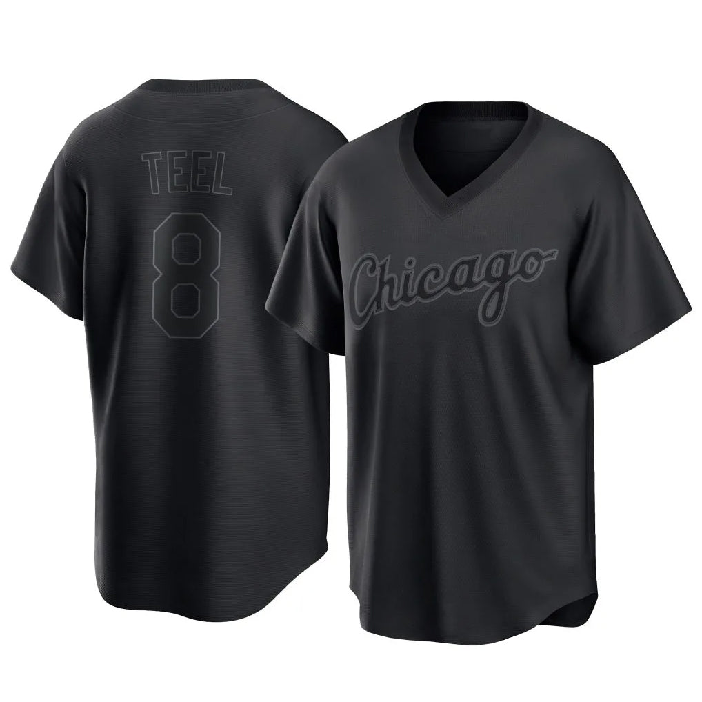 C.White Sox #8 Kyle Teel Player Black T-shirt Home Game Jdoa Stitched Jerseys