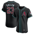A.Diamondbacks #23 Zac Gallen Player Black Limited Elite Home Game Jdoa Stitched Jerseys