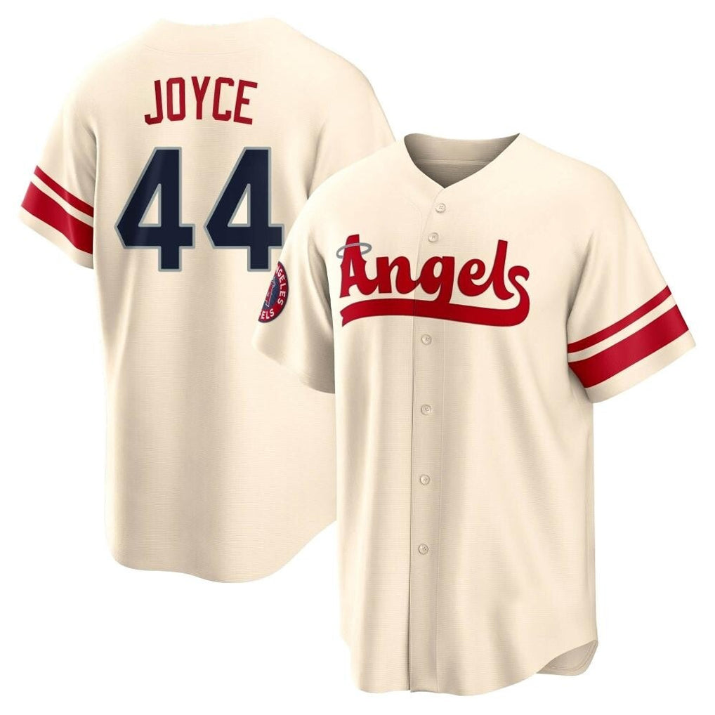LA.Angels #44 Ben Joyce Player Cream City Connect Home Jdoa Stitched Jerseys