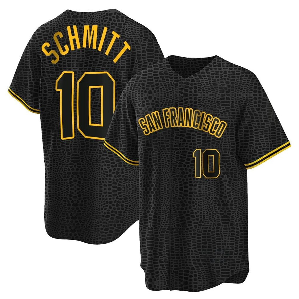 SF.Giants #10 Casey Schmitt Player Black Snake Skin City Limited Jdoa Stitched Jerseys