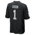 Jdoa LV.Raiders #1 Groom Black Game Jersey