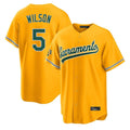 Athletics #5 Jacob Wilson Player Gold Home Game Jdoa Stitched Jerseys