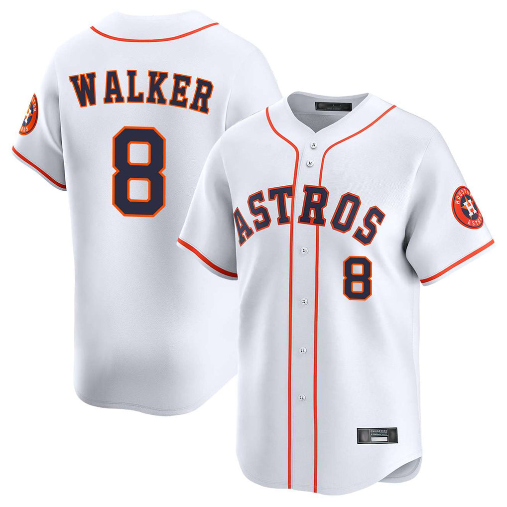 H.Astros #8 Christian Walker Player White Home Limited Jdoa Stitched Jerseys