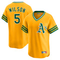 Athletics #5 Jacob Wilson Player Gold Cooperstown Collection T-shirt Game Jdoa Stitched Jerseys